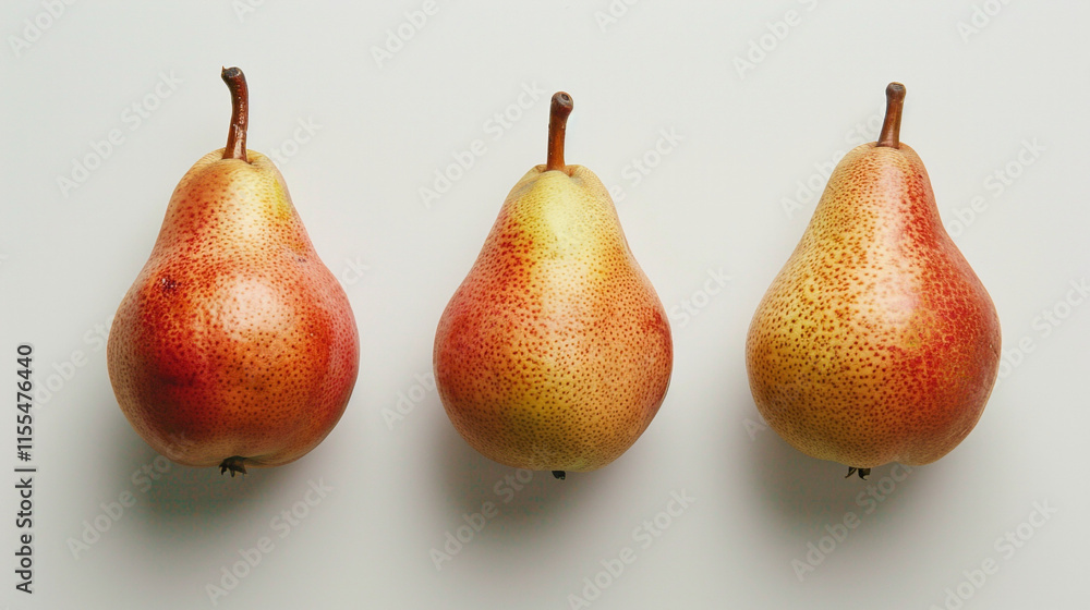 _Three_sets_of_delectable_ripe_pears_displayed_on _Three_sets_of_delectable_ripe_pears_displayed_on