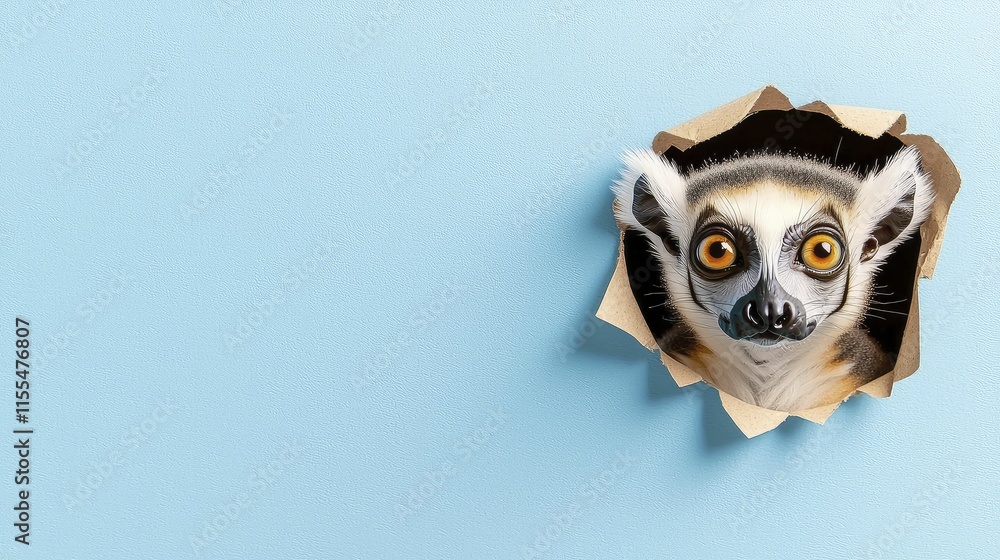 Lemur Family in the Wild: Playful and Curious Lemurs Exploring Their Natural Habitat in Madagascar Forest. Lemur Family in the Wild: Playful and Curious Lemurs Exploring Their Natural Habitat in Madagascar Forest.