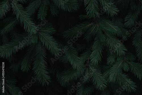 A dark green pine tree background, with branches spreading out to the left and right of the screen. The entire scene is captured from above in high-definition photography. This photo was taken using a
