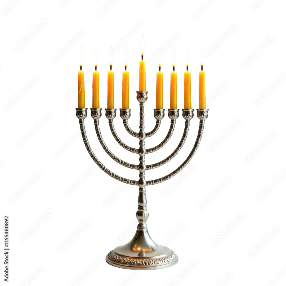 Silver Hanukkah isolated on transparent background png Silver Hanukkah isolated on transparent background png