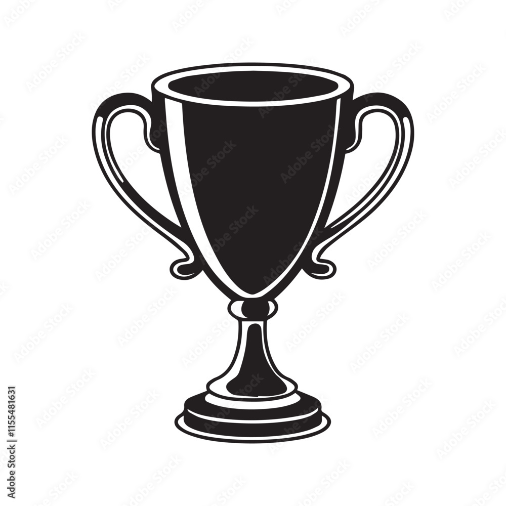 Trophy victor achievement vector design champion reward on simple, background Trophy victor achievement vector design champion reward on simple, background