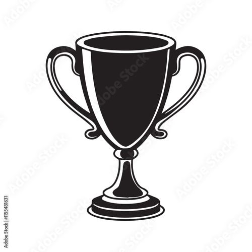 Trophy victor achievement vector design champion reward on simple, background  