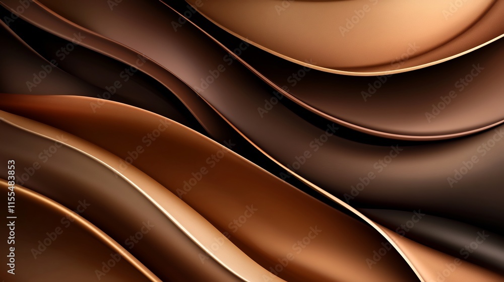 Abstract Brown Waves: A Symphony of Curving Hues Abstract Brown Waves: A Symphony of Curving Hues