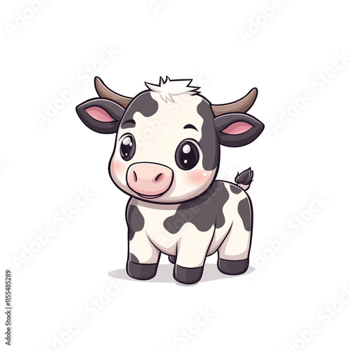 Adorable Cartoon Calf: A Delightful Illustration of a Young Cow