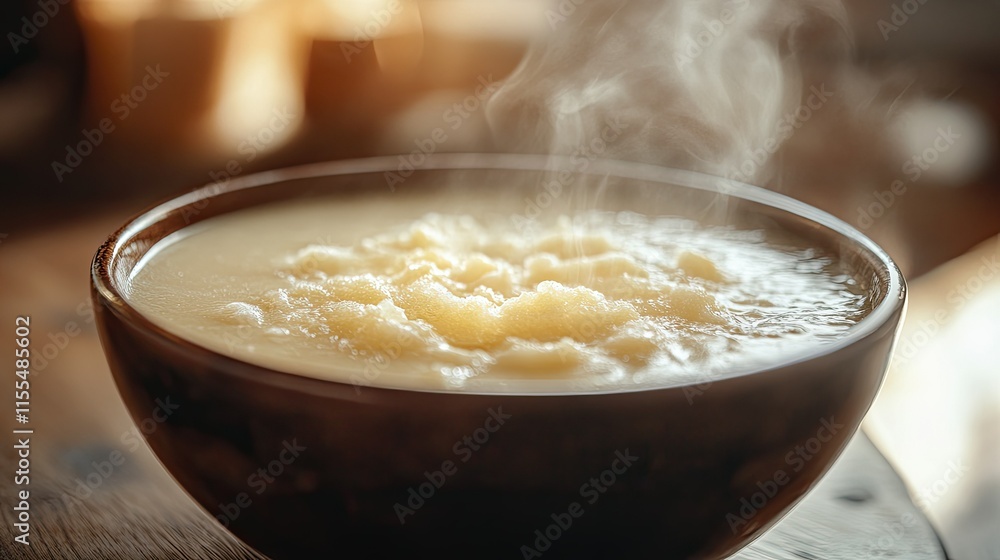 Aromatic Bowl of Creamy Potato Soup, Steaming Hot and Ready to Enjoy Aromatic Bowl of Creamy Potato Soup, Steaming Hot and Ready to Enjoy