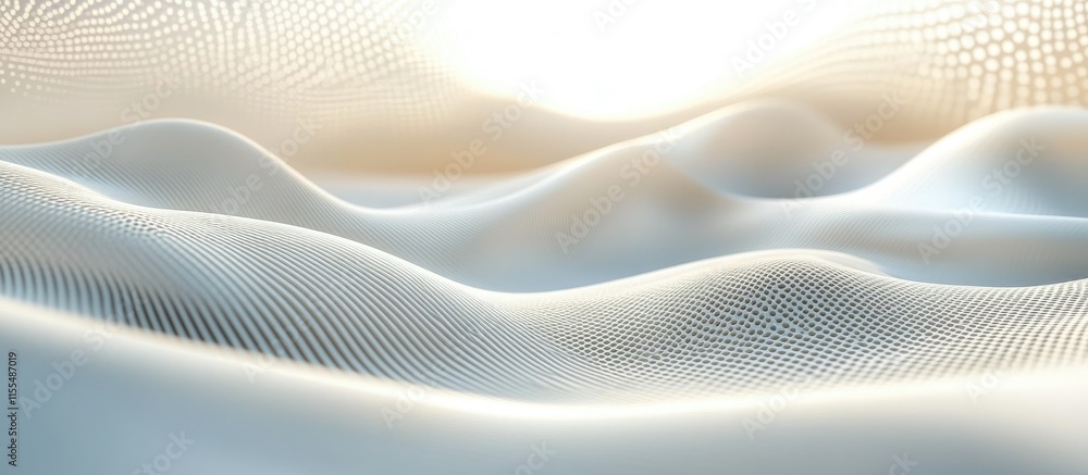 Abstract Digital Landscape: Serene Waves of Data Abstract Digital Landscape: Serene Waves of Data