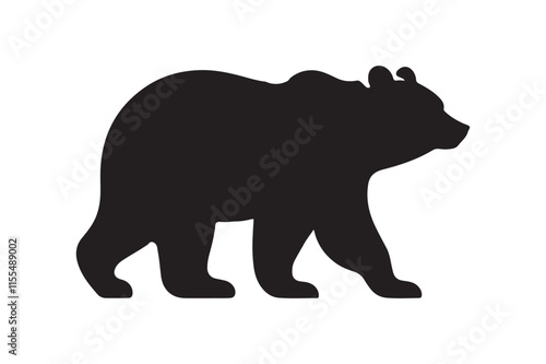 Bear vector silhouette artwork 