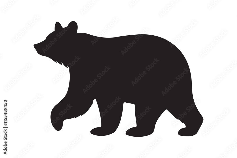 Obraz premium Bear vector silhouette artwork