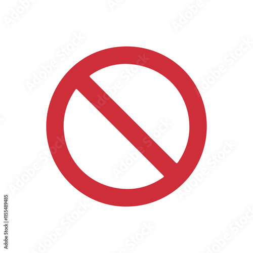 prohibited sign on white background vector illustration