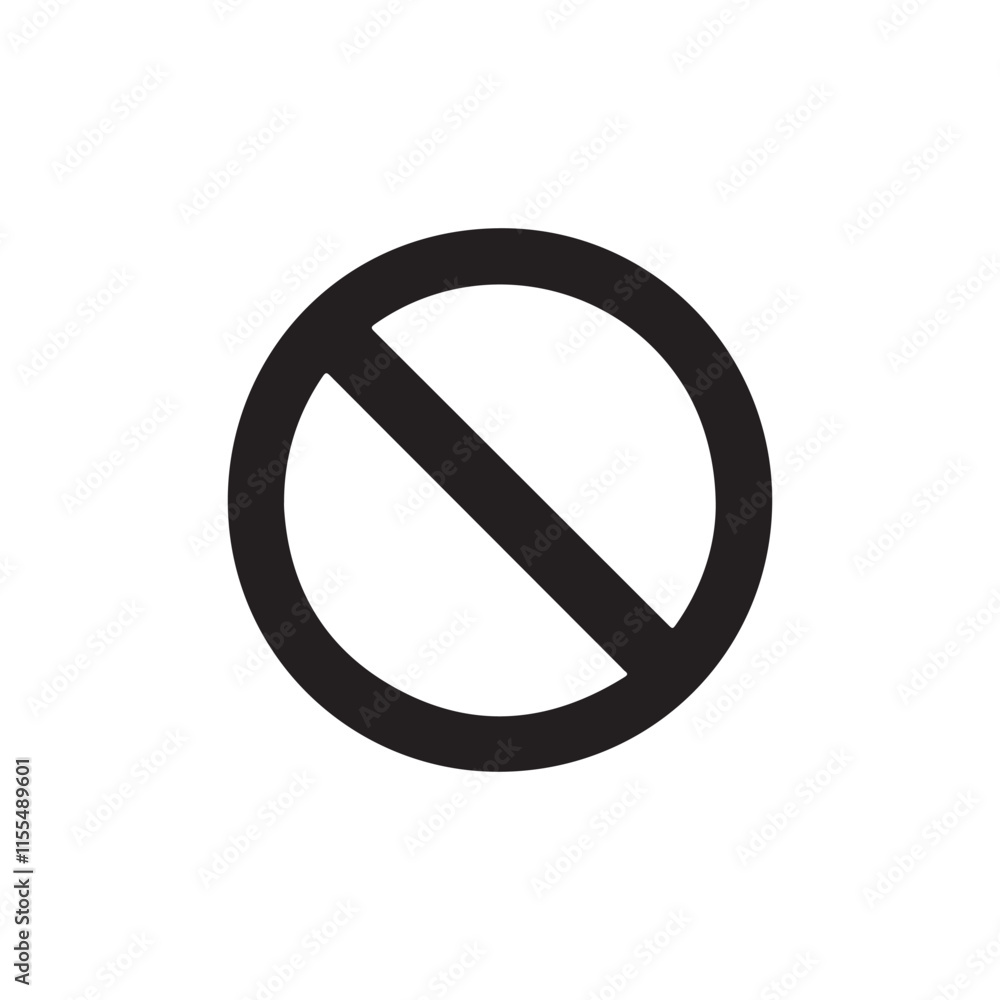 prohibited sign on white background vector illustration prohibited sign on white background vector illustration