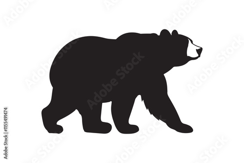 Bear vector silhouette artwork 