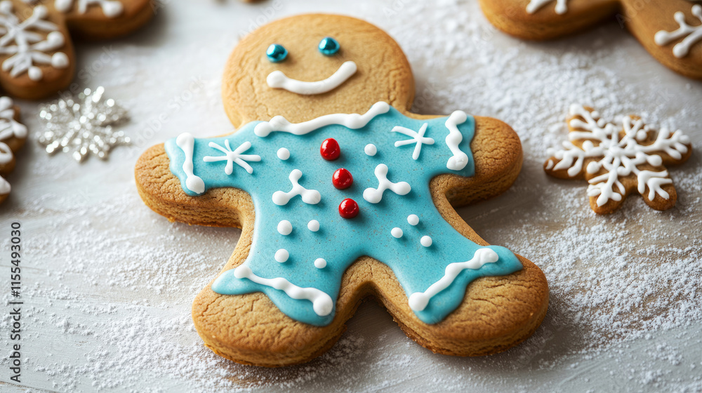 blue gingerbread man cookie delight: a festive treat for the holiday season blue gingerbread man cookie delight: a festive treat for the holiday season