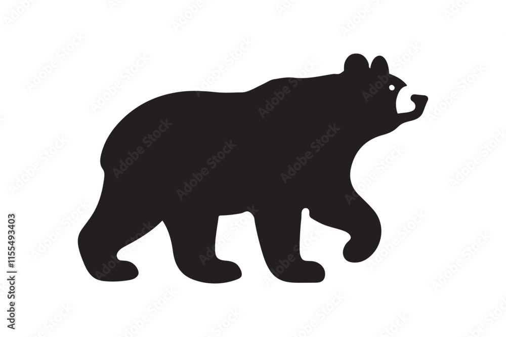 Fototapeta premium Bear vector silhouette artwork 