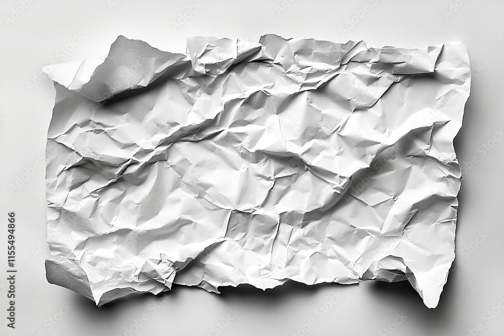 Obraz premium Crumpled white paper texture background.