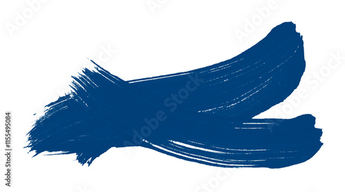Horizontal blue brush strokes on transparent background.
