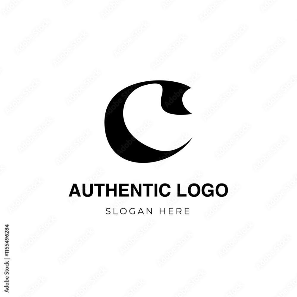 Letter C logo mark, beautiful letter vector logo, stylish serif font. Letter C logo mark, beautiful letter vector logo, stylish serif font.