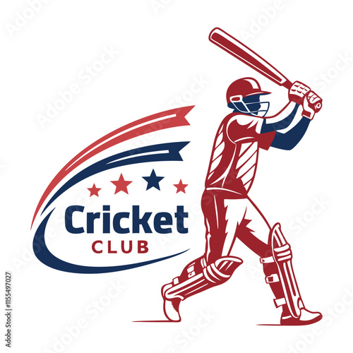 Dynamic Cricket Club Logo Design