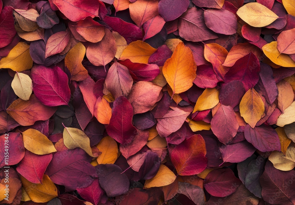 Colorful Collection of Autumn Leaves in Various Shades of Red, Orange, Yellow, and Brown Laying on the Ground Creating a Rich, Vibrant Landscape of Fall Foliage Colorful Collection of Autumn Leaves in Various Shades of Red, Orange, Yellow, and Brown Laying on the Ground Creating a Rich, Vibrant Landscape of Fall Foliage