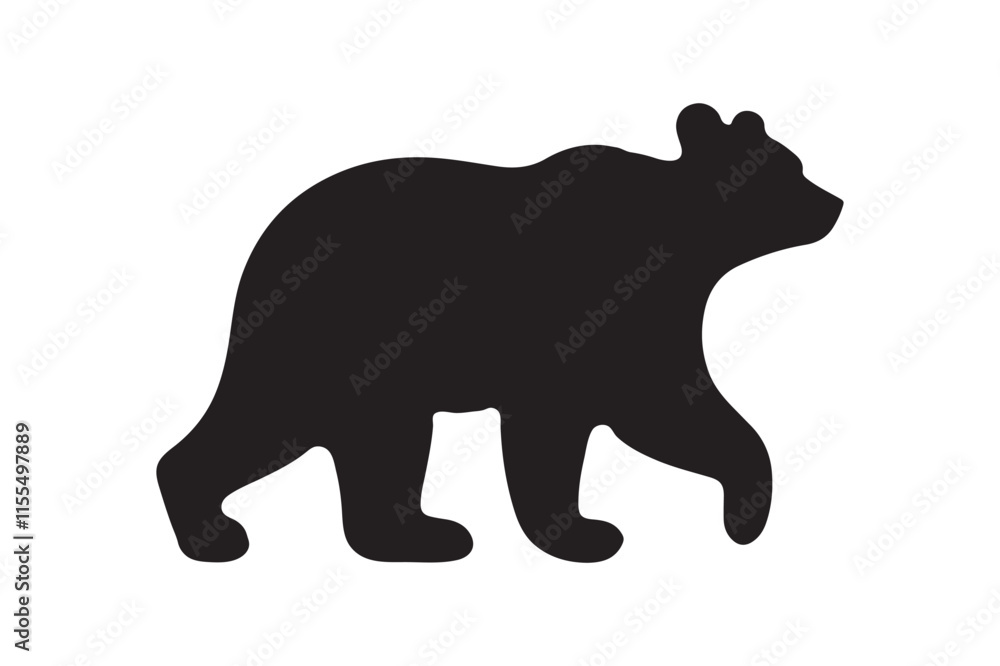 Fototapeta premium Bear vector silhouette artwork