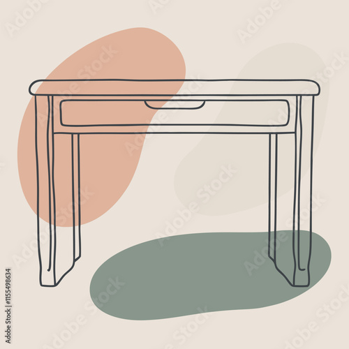 Entryway Table) minimalist simple vector with a white background