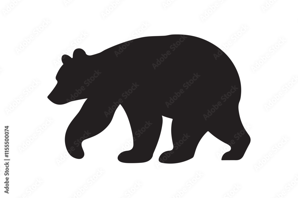 Fototapeta premium Bear vector silhouette artwork