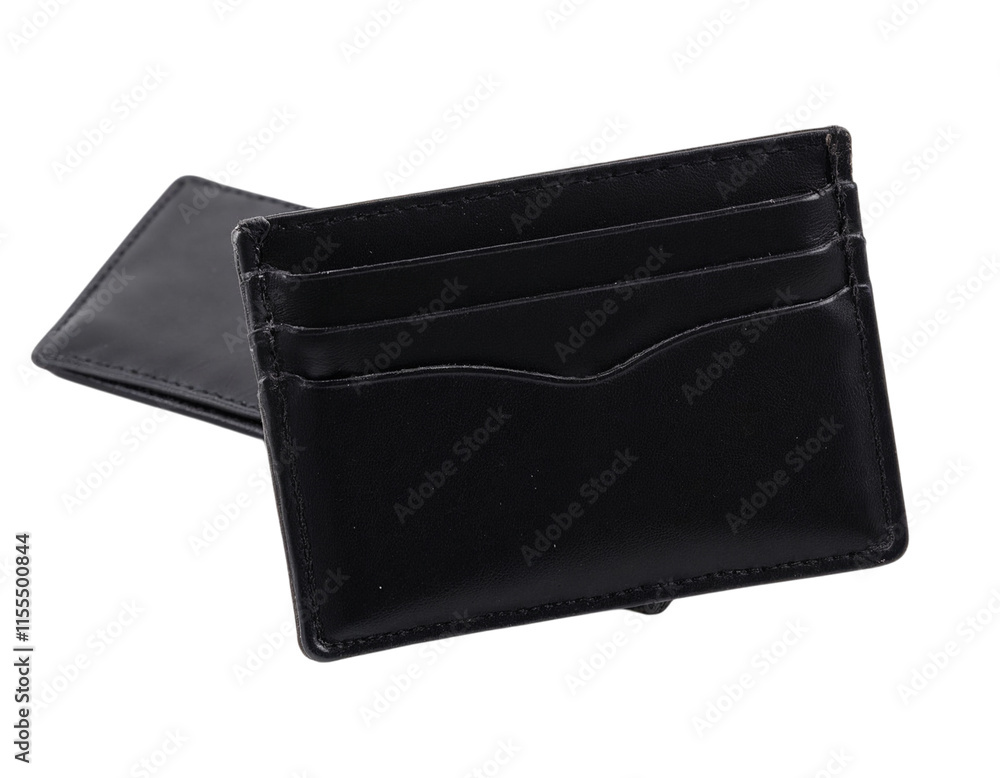 black leather wallet isolated on white black leather wallet isolated on white