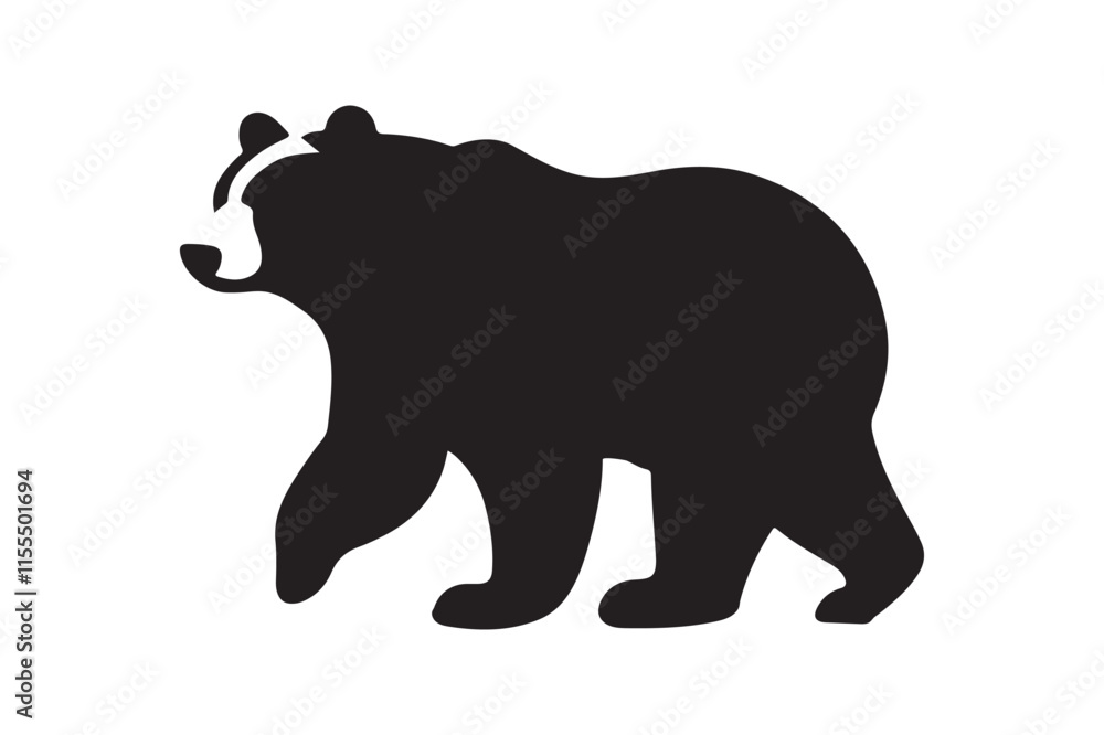 Fototapeta premium Bear vector silhouette artwork