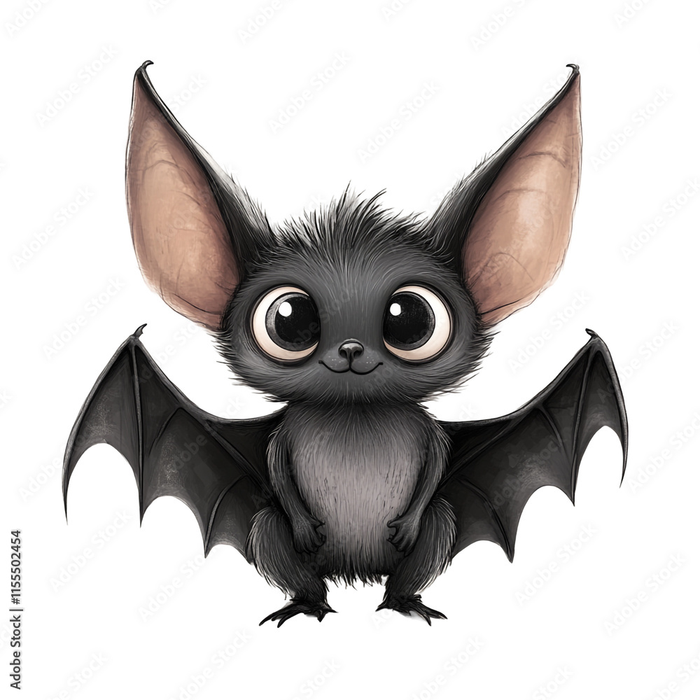 Fototapeta premium Adorable Cartoon Bat Illustration