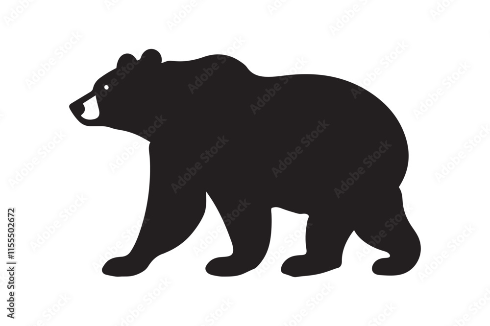 Fototapeta premium Bear vector silhouette artwork