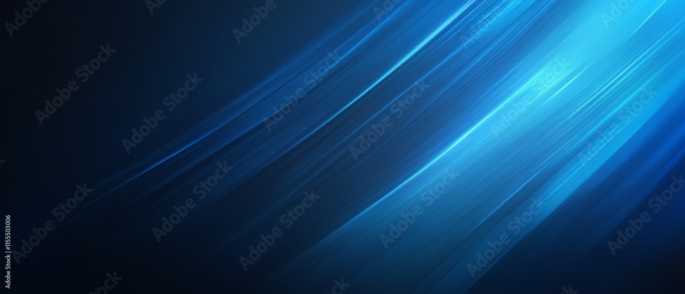 Abstract blue light waves creating a smooth, modern background.