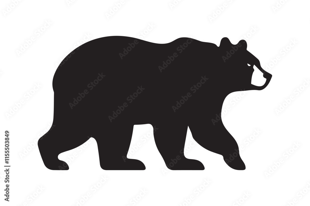 Fototapeta premium Bear vector silhouette artwork