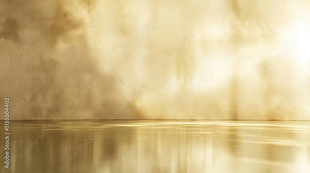 A wall with a gold color background and a white wall. Background for display your product. Podium mock up for product presentation. A wall with a gold color background and a white wall. Background for display your product. Podium mock up for product presentation.