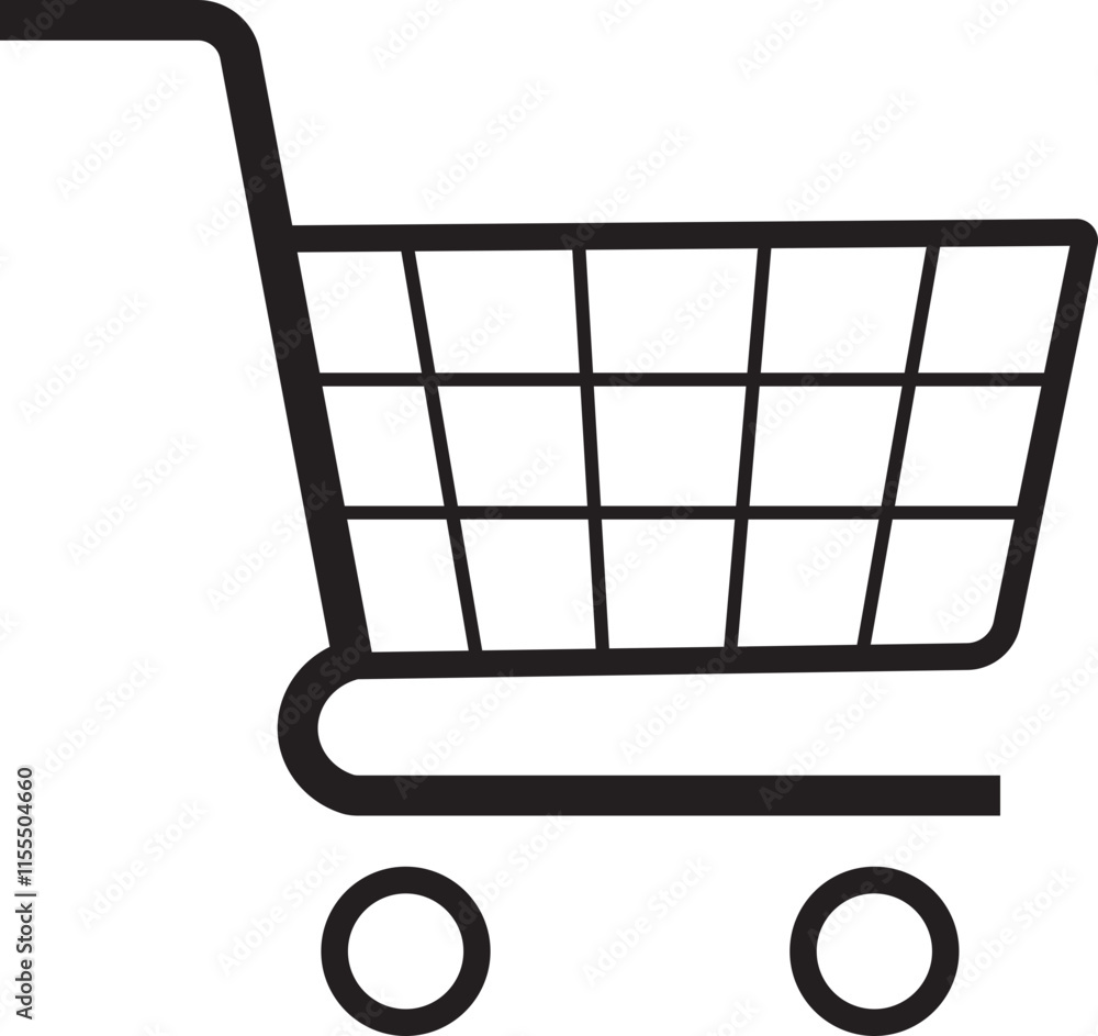 Shopping cart icon empty shopping cart symbol, shop and sale, black vector vector isolated on transparent background. Web store shipping cart. Internet shop buy logo sign. Shopping cart icon empty shopping cart symbol, shop and sale, black vector vector isolated on transparent background. Web store shipping cart. Internet shop buy logo sign.
