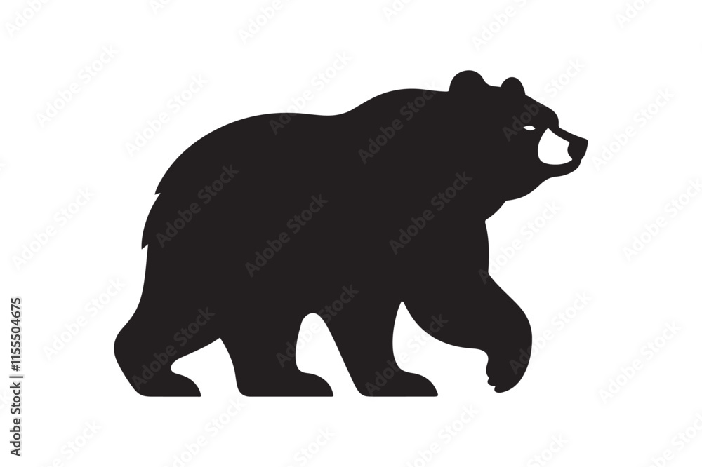 Fototapeta premium Bear vector silhouette artwork