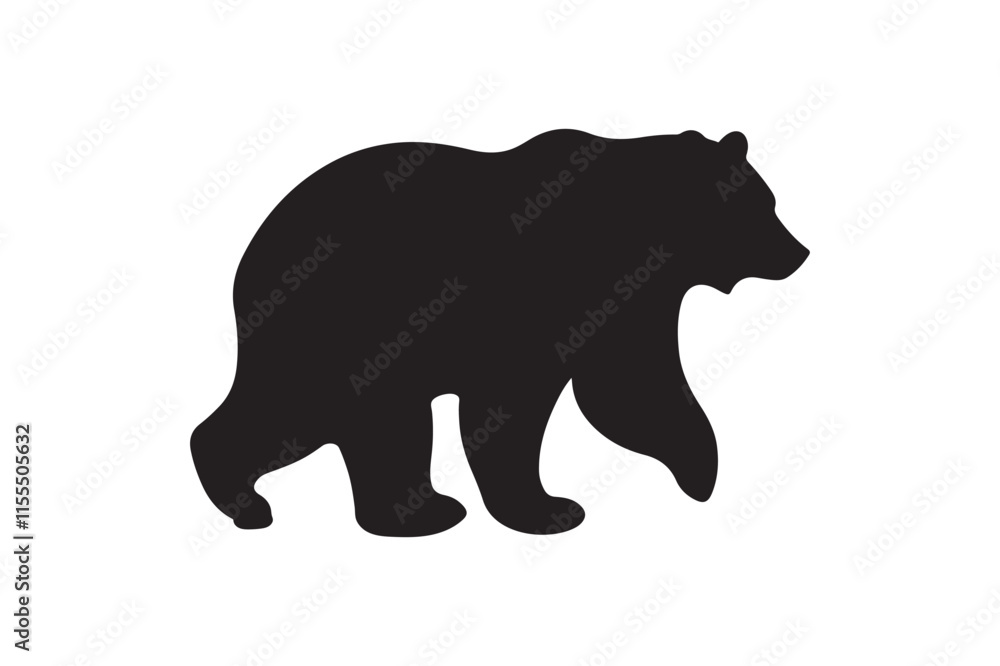 Fototapeta premium Bear vector silhouette artwork