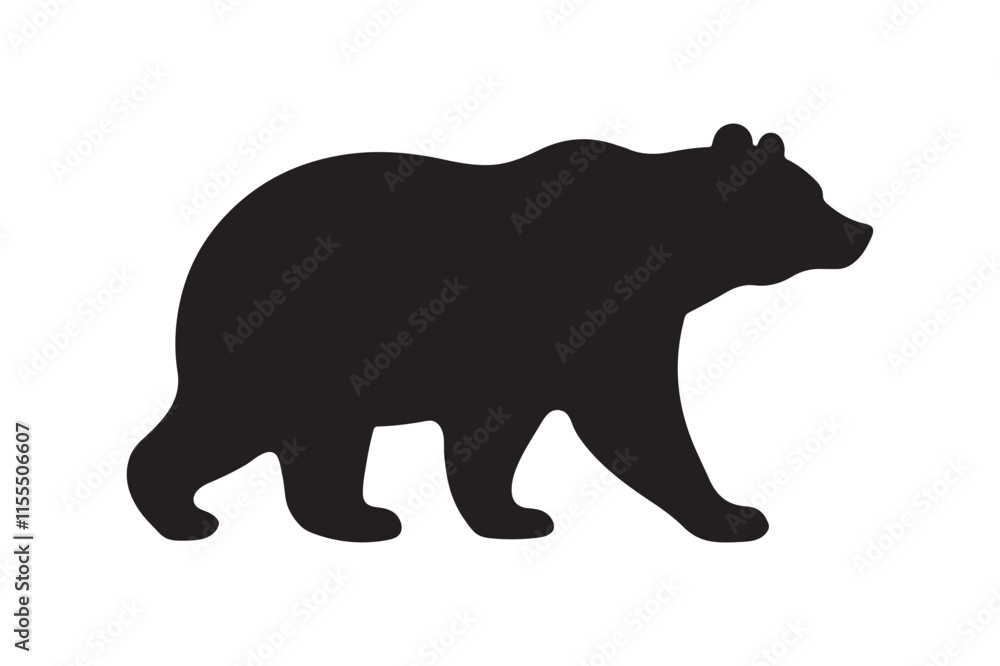 Fototapeta premium Bear vector silhouette artwork