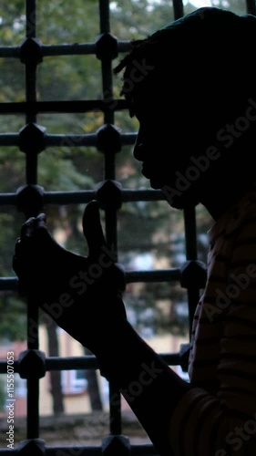 Teenager Silhouette Praying