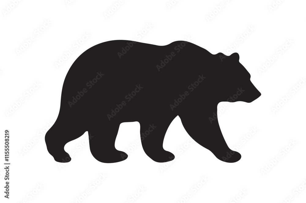 Fototapeta premium Bear vector silhouette artwork