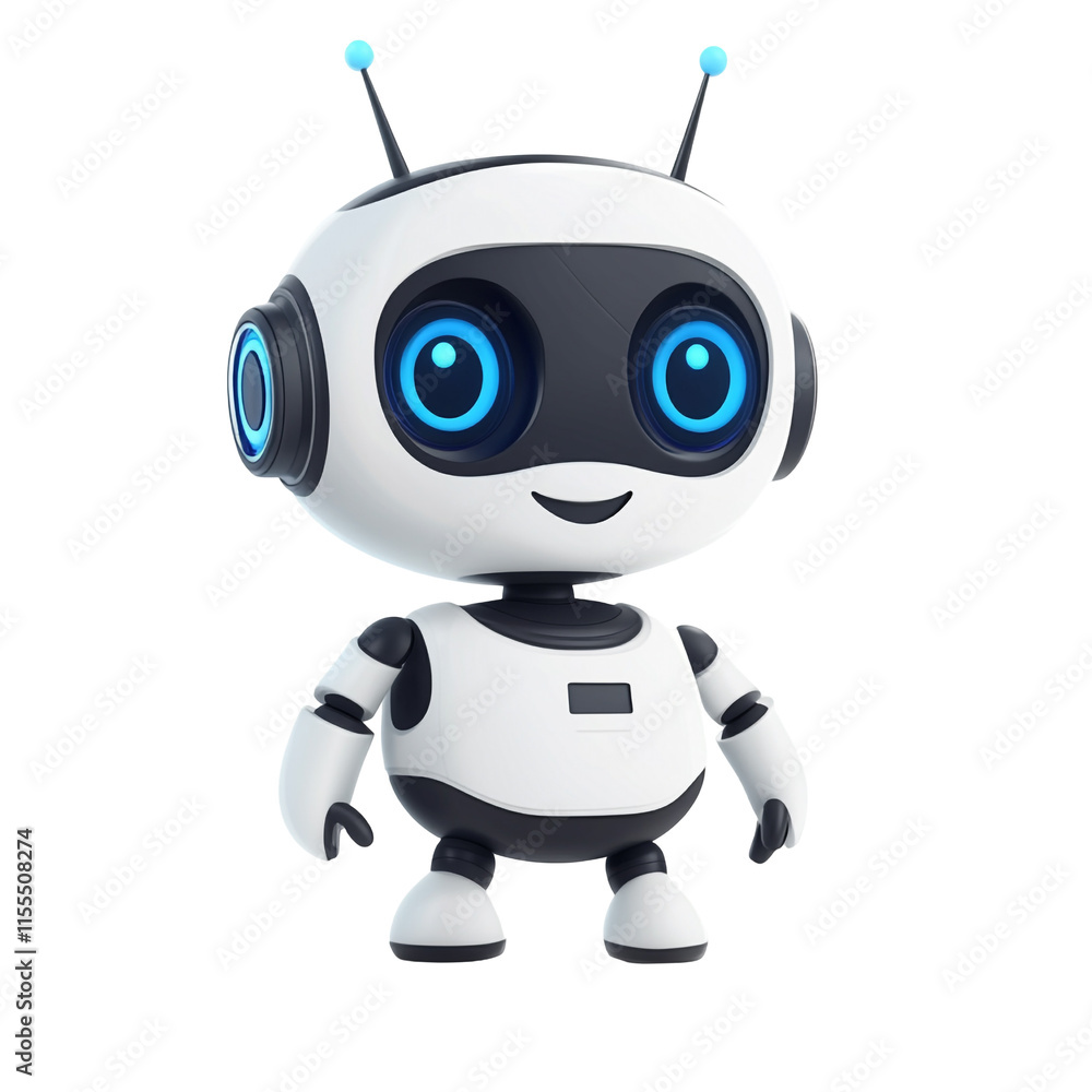 Adorable 3D Render of a Friendly Robot Adorable 3D Render of a Friendly Robot