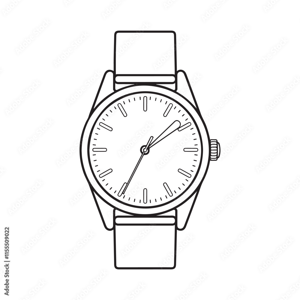 Wrist Watch icon silhouette vector illustration Wrist Watch icon silhouette vector illustration