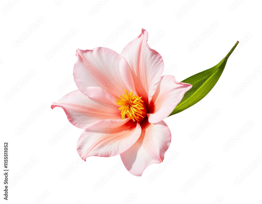 Fototapeta premium pink lily isolated on white background