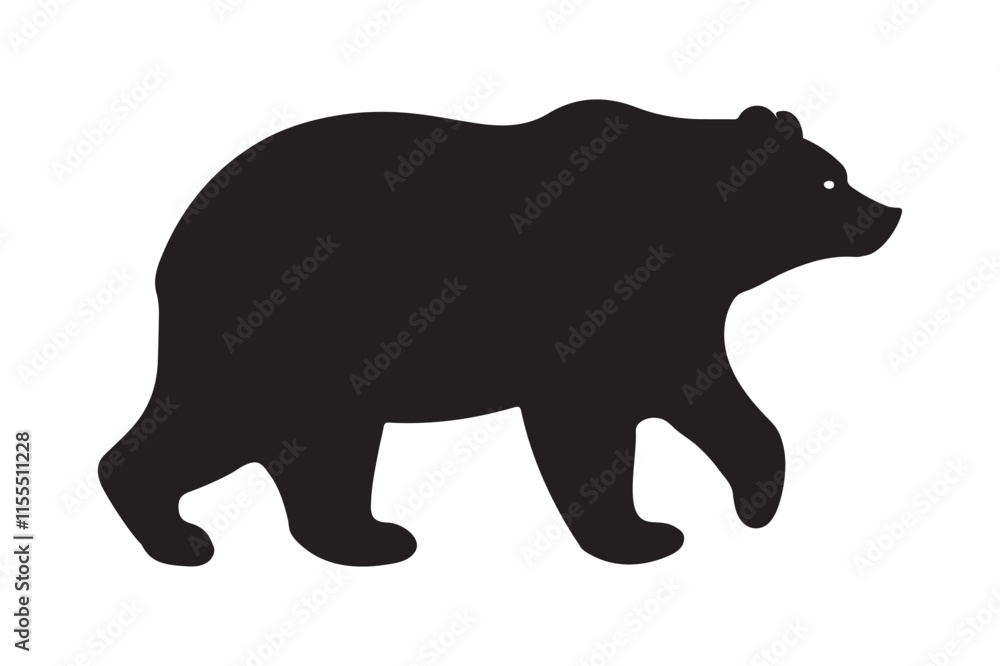 Fototapeta premium Bear vector silhouette artwork