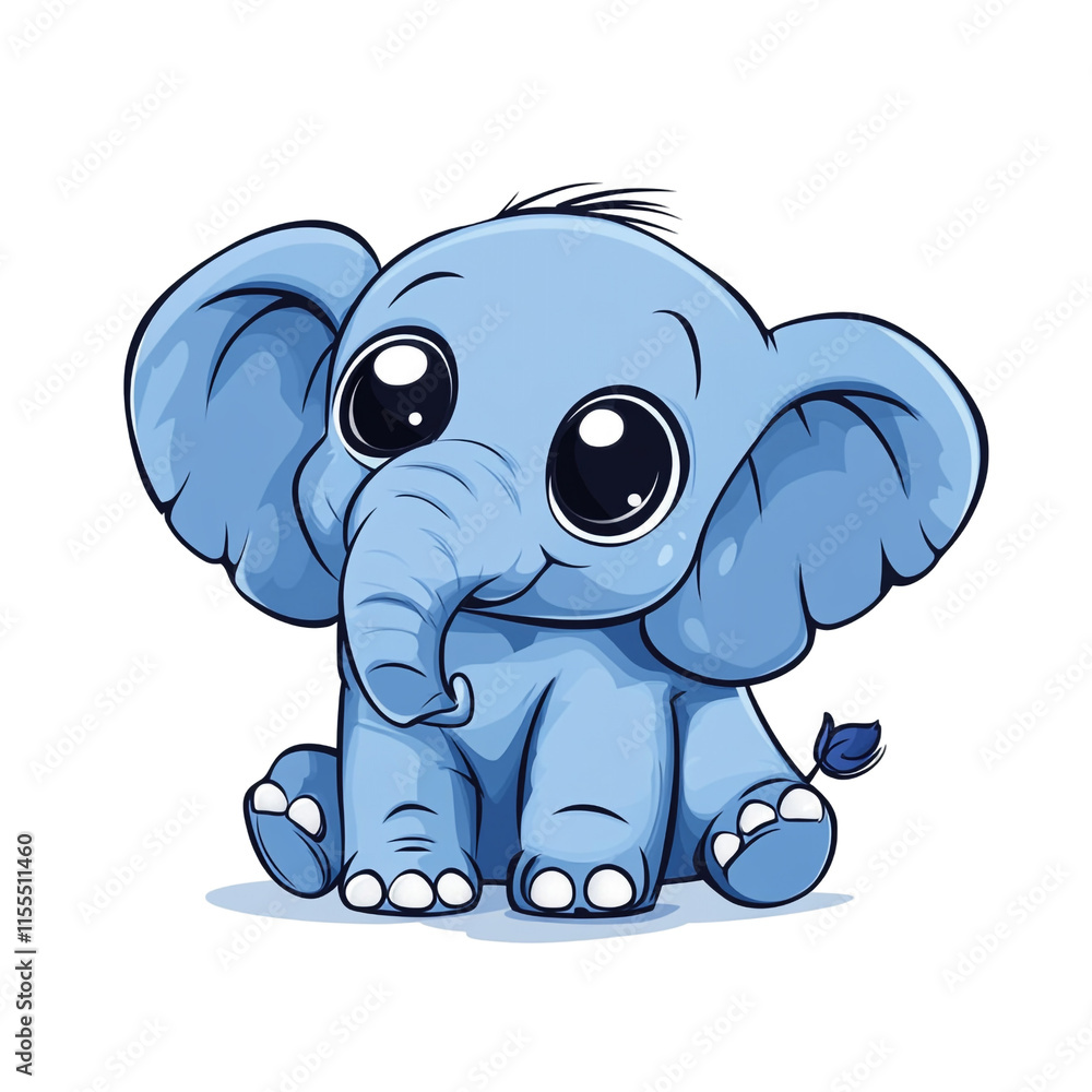 Adorable Baby Elephant Illustration Adorable Baby Elephant Illustration