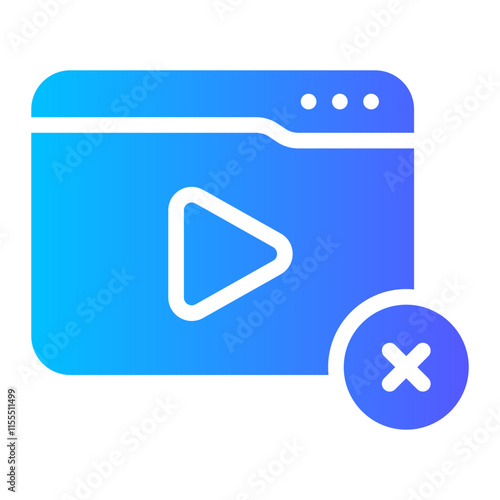 offline video gradient icon