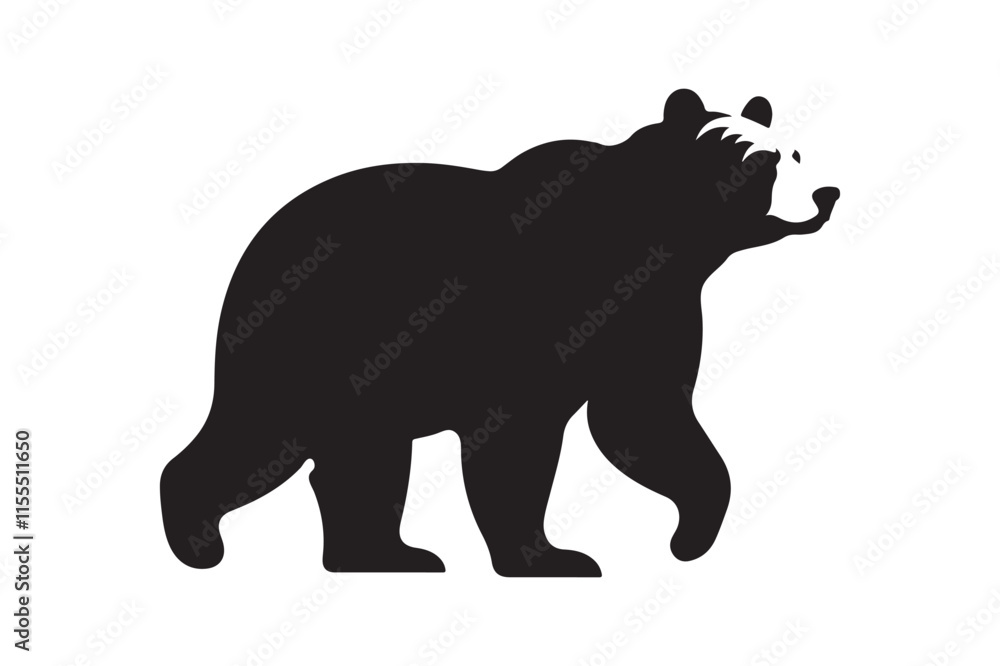 Fototapeta premium Bear vector silhouette artwork