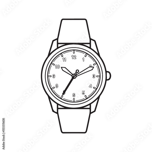 Wrist Watch icon silhouette vector illustration