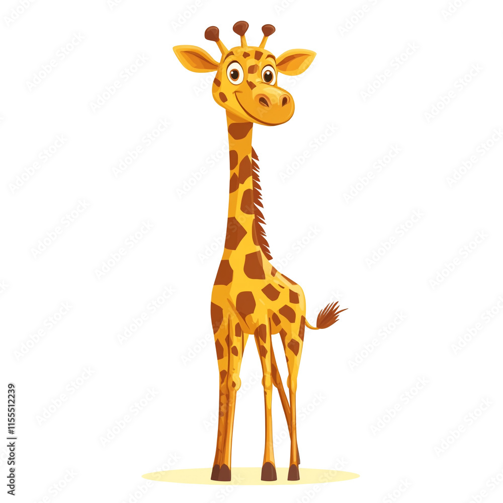 Adorable Cartoon Giraffe Illustration