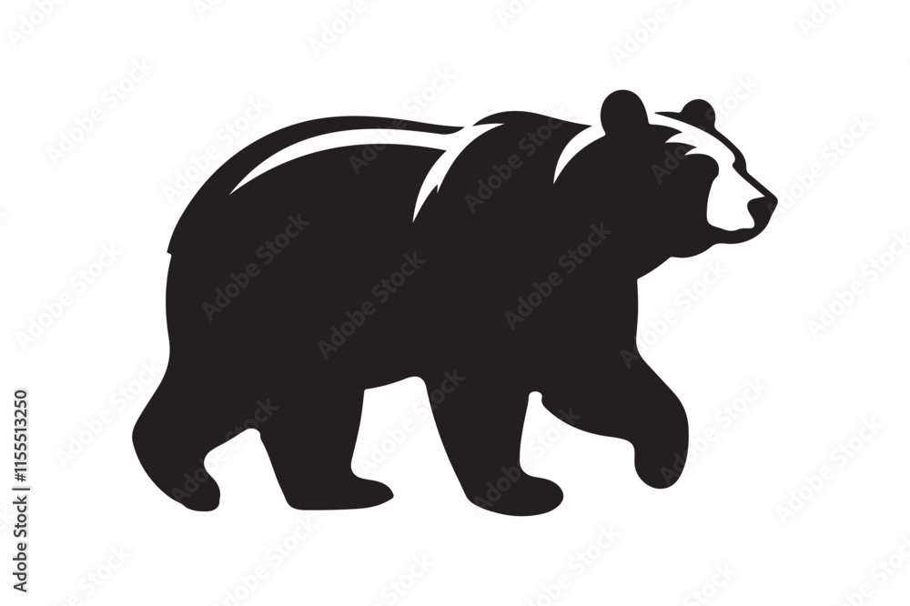 Fototapeta premium Bear vector silhouette artwork