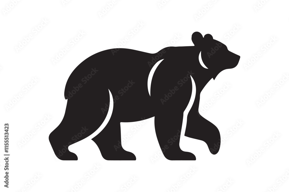 Fototapeta premium Bear vector silhouette artwork