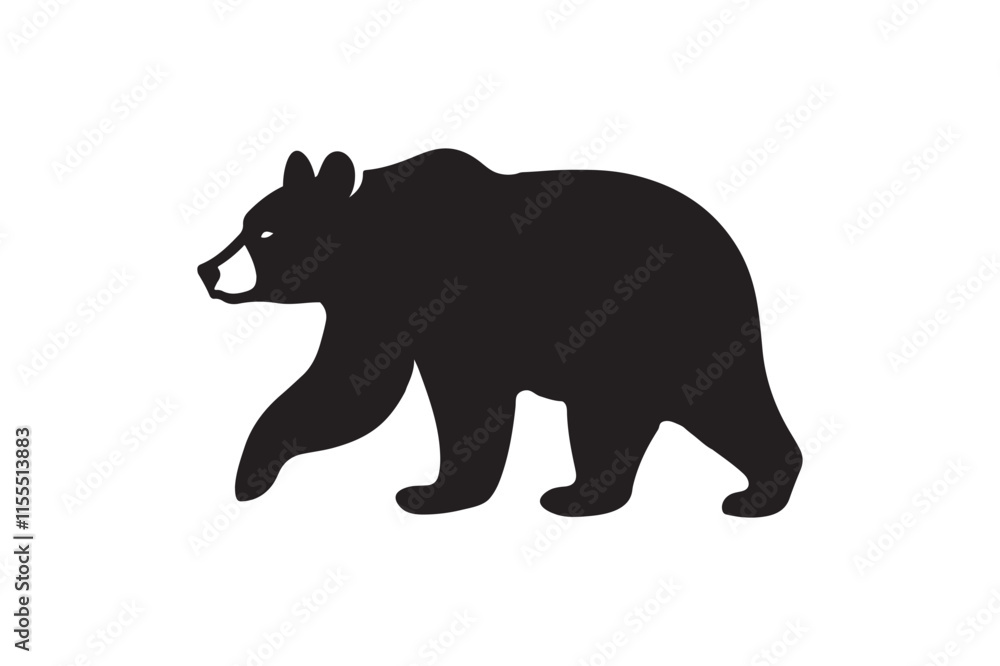 Fototapeta premium Bear vector silhouette artwork